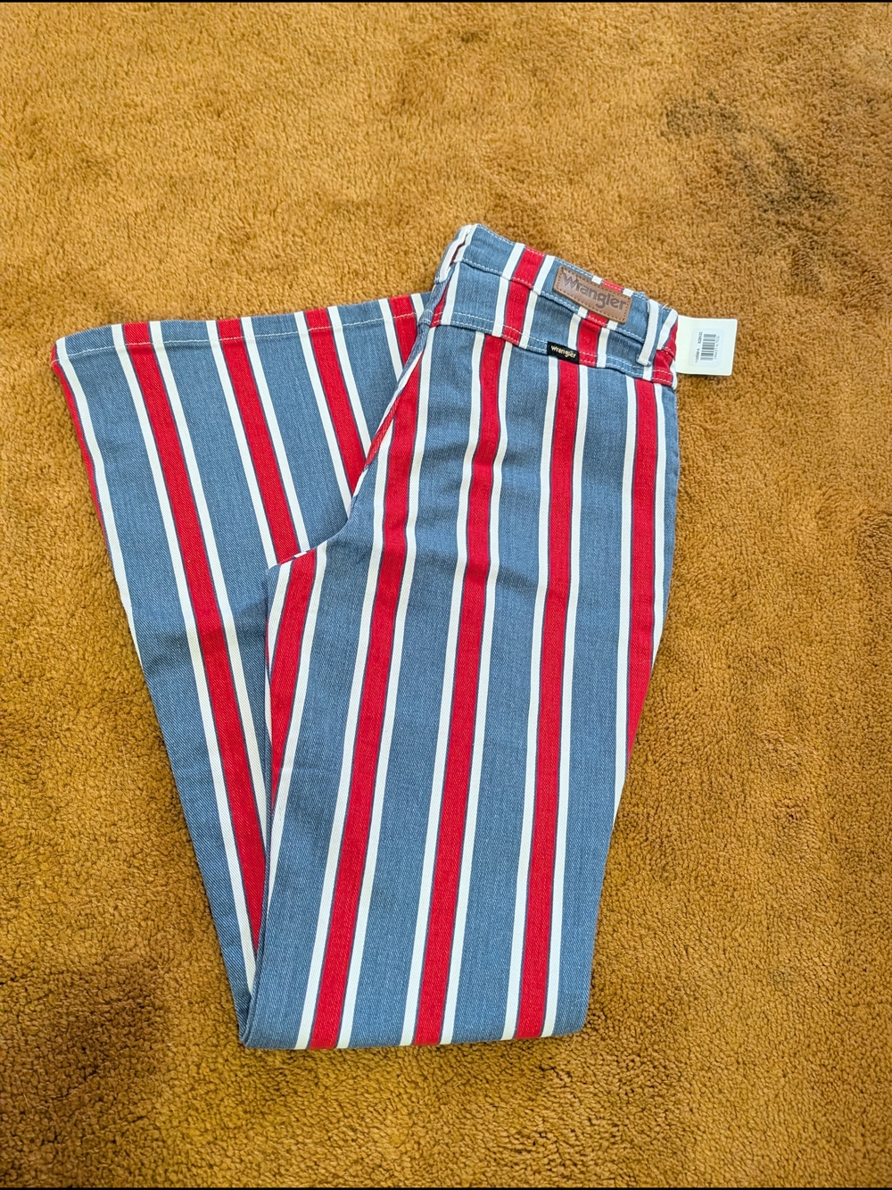 Wrangler Red, Blue & White Striped Jeans - Picture 1 of 2